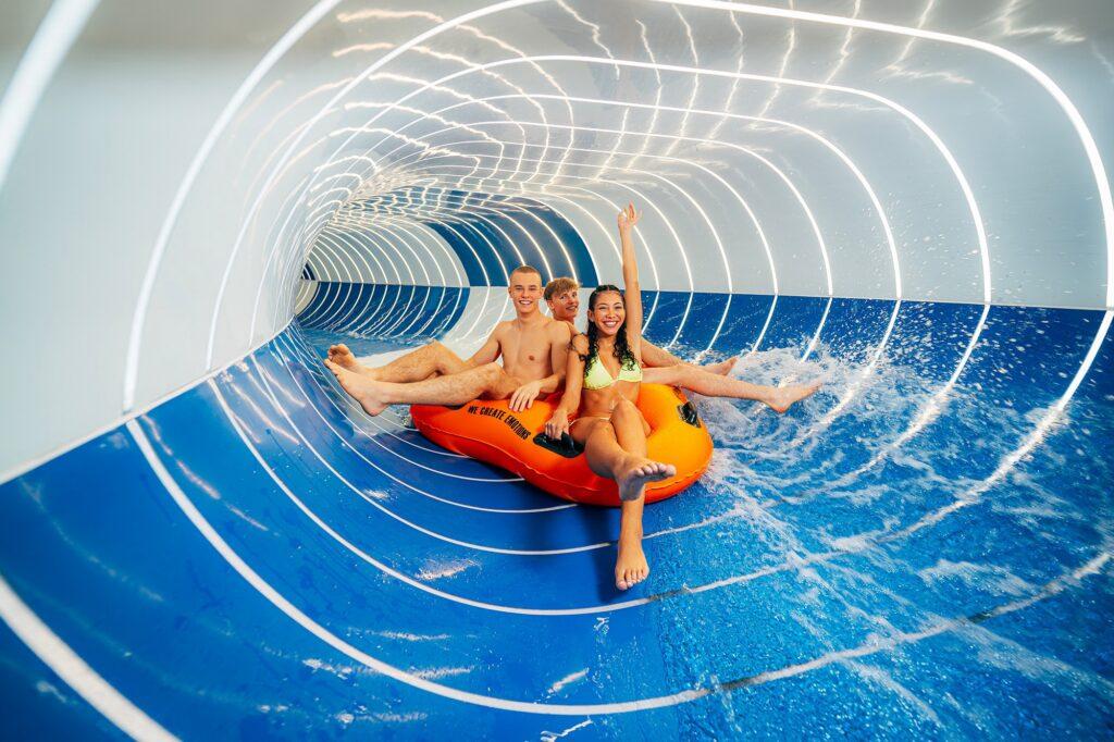 Action im Dreierreifen - Therme Erding